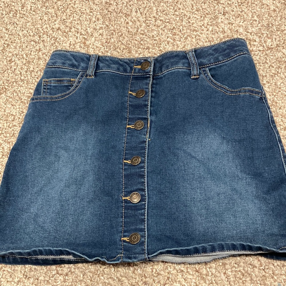 Denim jean skirt(two functional bottoms)